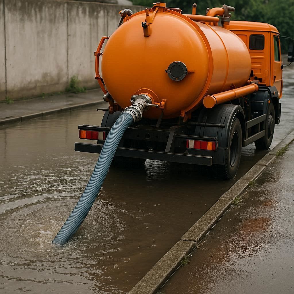 Откачка воды в Отрадном